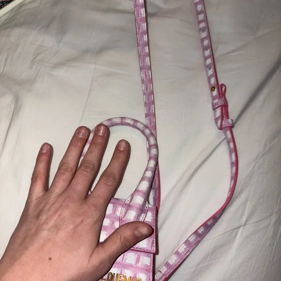 Jacquemus Le Chiquito Pink Checkered Women's mini Handbag - Picture 4 of 7